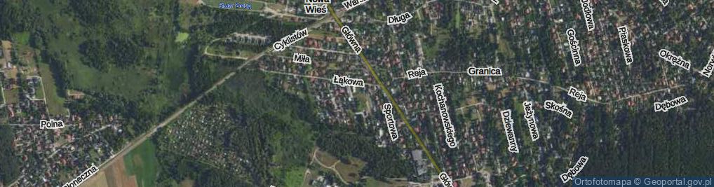 Zdjęcie satelitarne Błękitna ul.